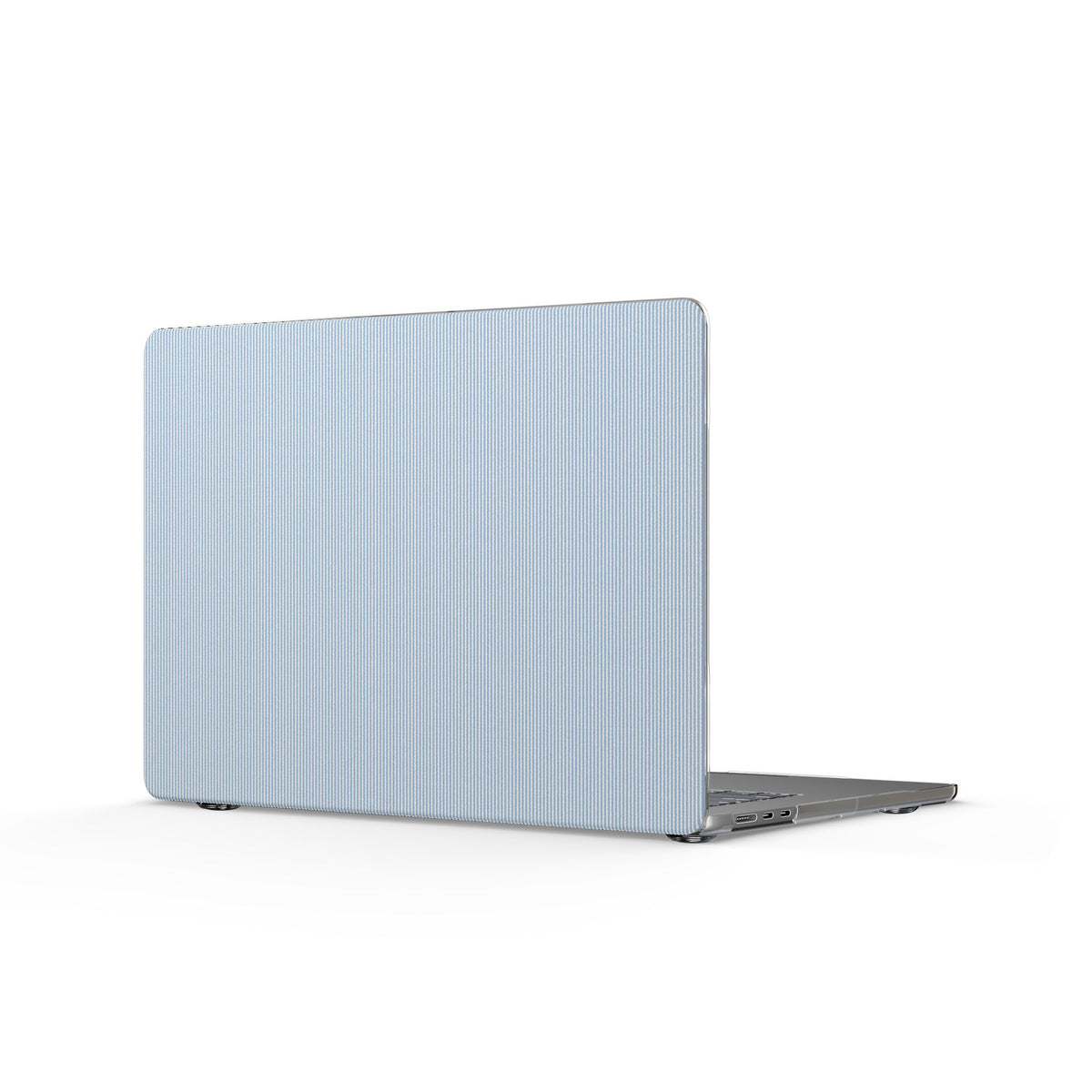 Light Blue Textured MacBook Case — Slim Clear Protective Cover