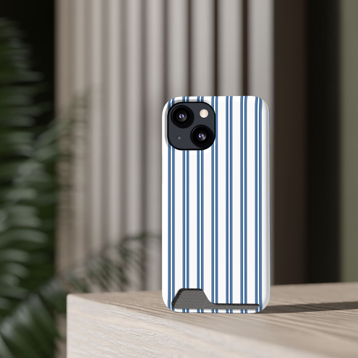 Blue Floral Card Holder Phone Case