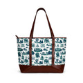 Washington D.C. Toile Handbag – Scenic Capital Landmark Tote with Leather Trim