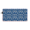 Blue Floral LED Gaming Mouse Pad — RGB Extended Desk Mat