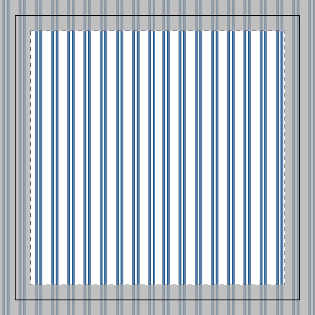 Nautical Blue Stripe Poly Twill Pillow