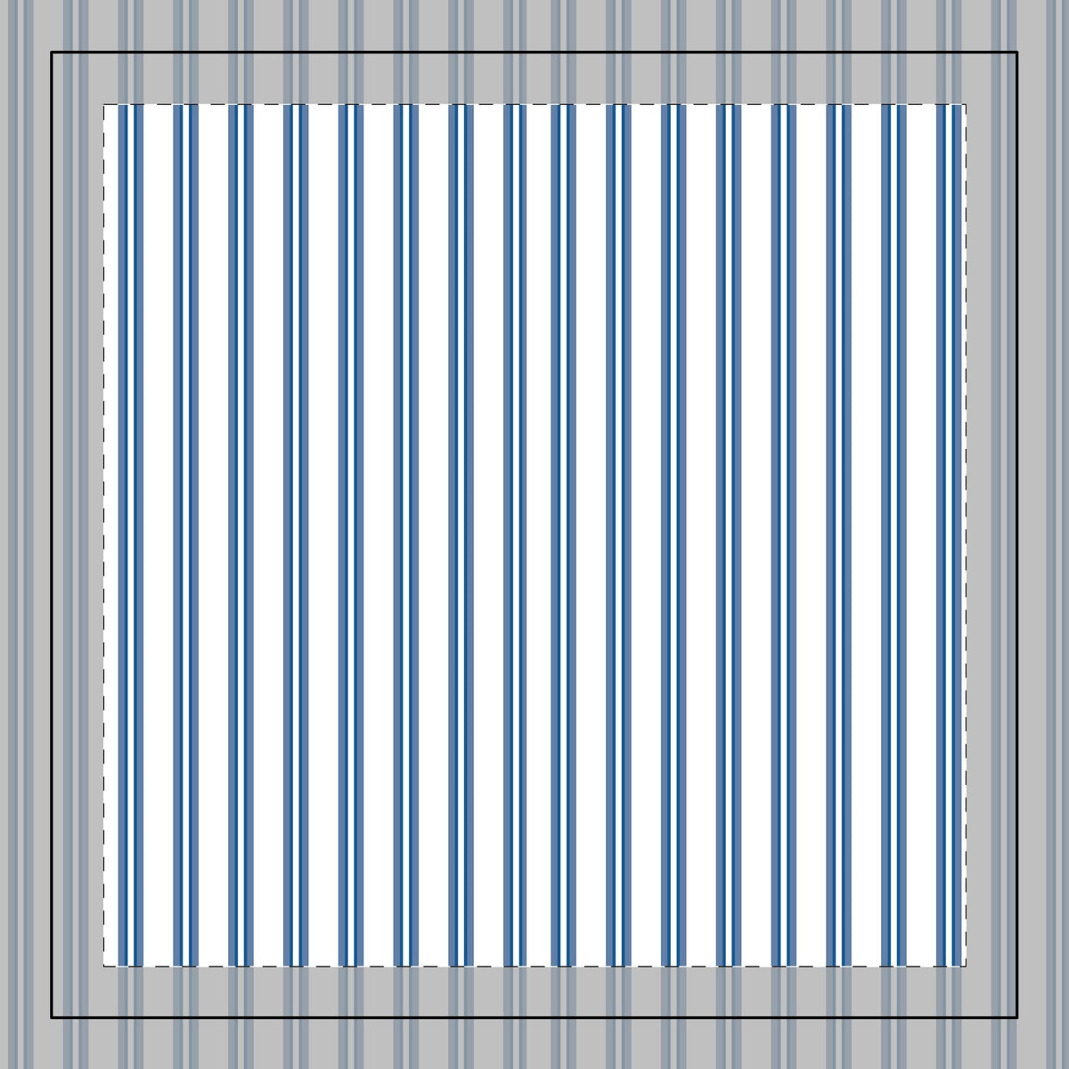 Nautical Blue Stripe Poly Twill Pillow
