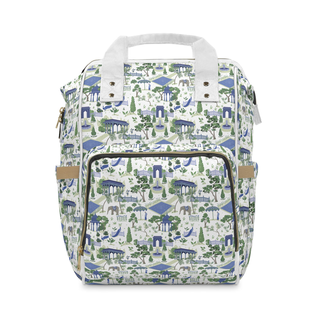 Scenic Toile Diaper Backpack — Multifunctional Baby Changing Bag