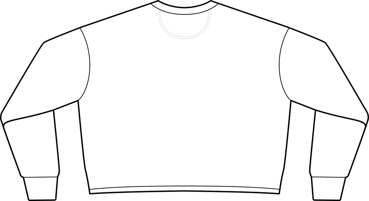 Retro Golf Visor Crop Sweatshirt — Funny Mustache & Sunglasses Crewneck