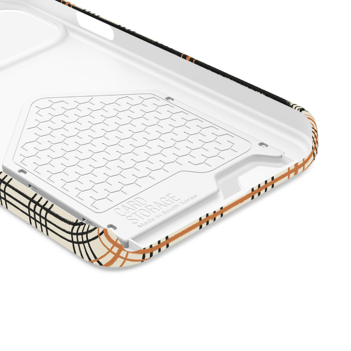 Plaid Card-Holder Phone Case — Slim Protective Wallet Case