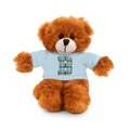Plush Bear with Plaid Monogram Tee — Personalized Initial 'B' Stuffed Animal Gift