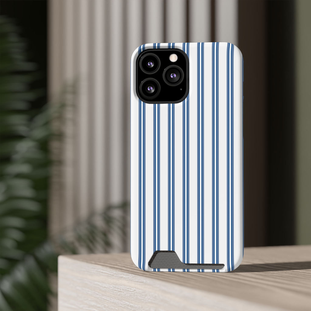 Blue Floral Card Holder Phone Case