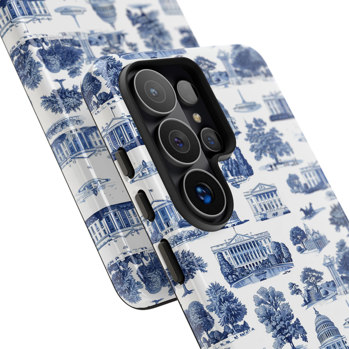 Washington DC Toile Phone Case — Blue Scenic Capitol Protective Tough Case