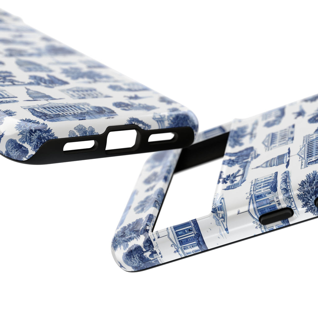 Washington DC Toile Phone Case — Blue Scenic Capitol Protective Tough Case