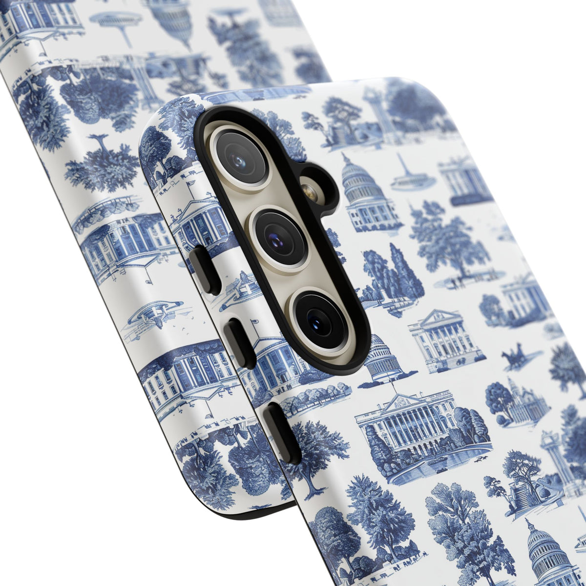 Washington DC Toile Phone Case — Blue Scenic Capitol Protective Tough Case