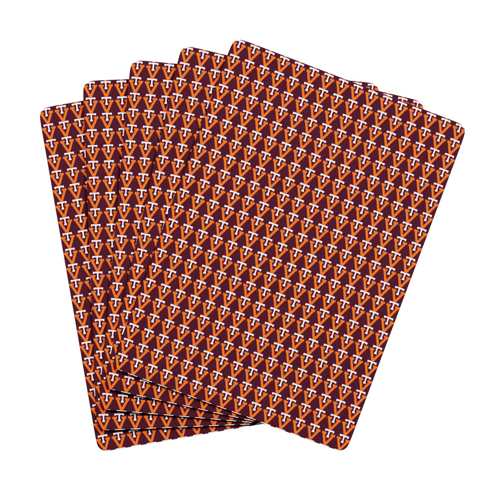 Vintage Red Pattern Poker Playing Cards — Classic Ace of Spades Deck