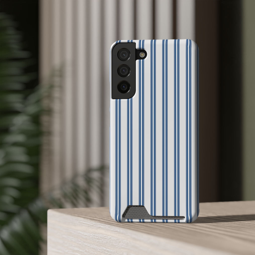 Blue Floral Card Holder Phone Case