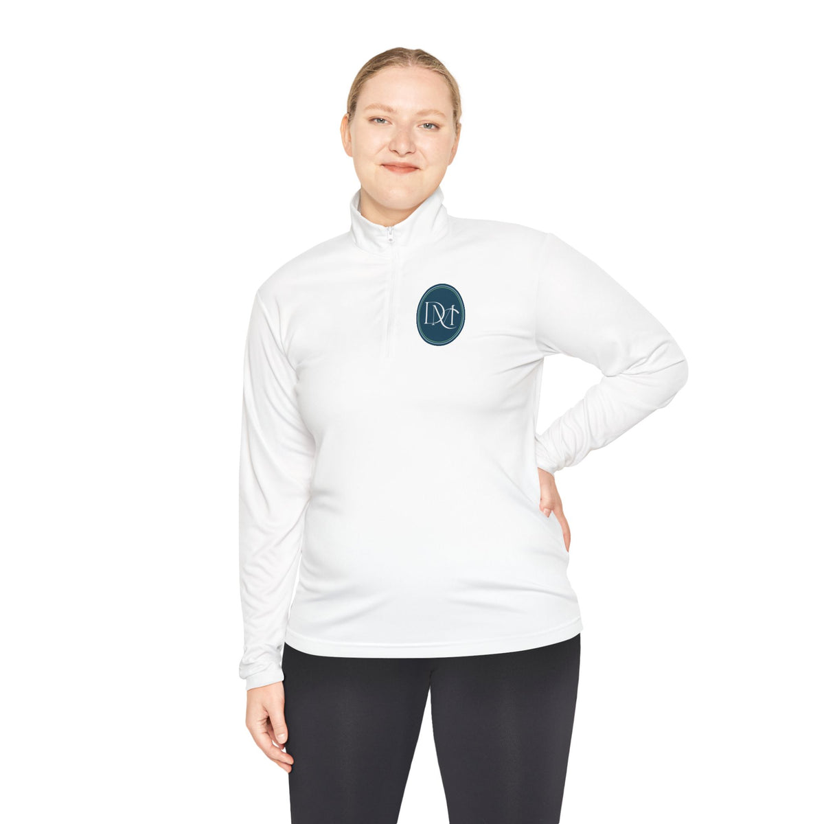 Monogrammed Circle Quarter-Zip Pullover