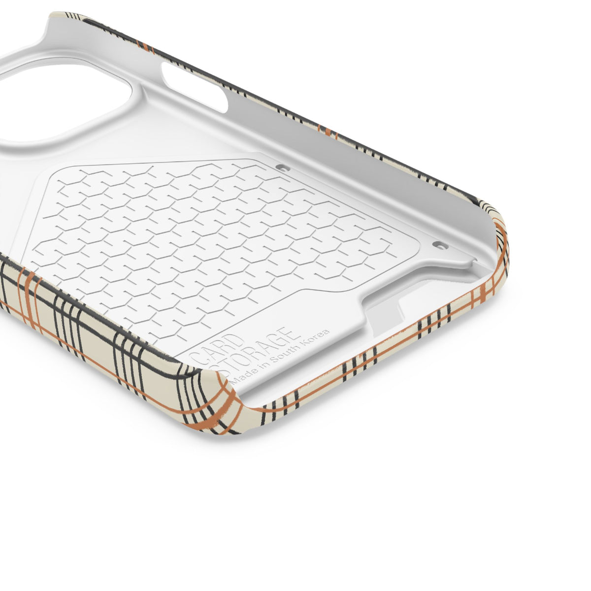Plaid Card-Holder Phone Case — Slim Protective Wallet Case