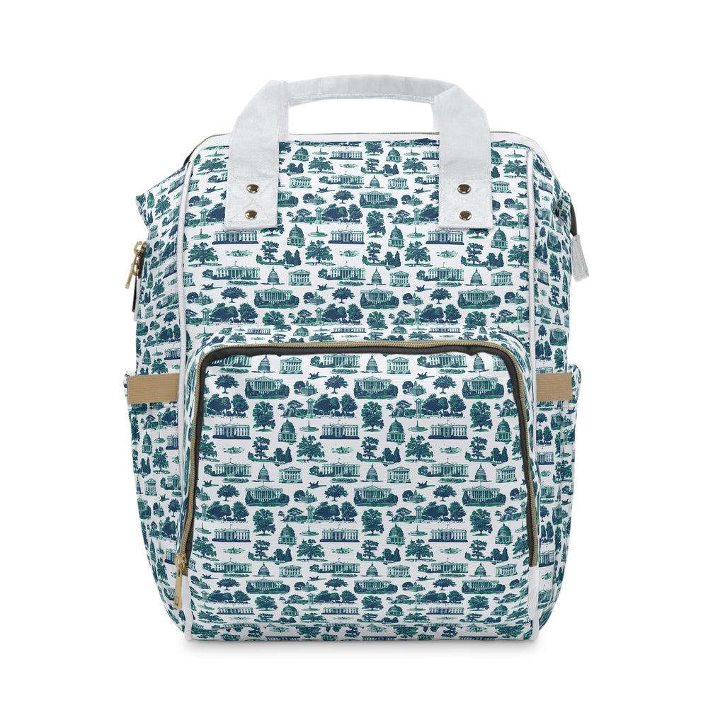 Forest Toile Diaper Backpack — Multifunctional Baby Changing Bag