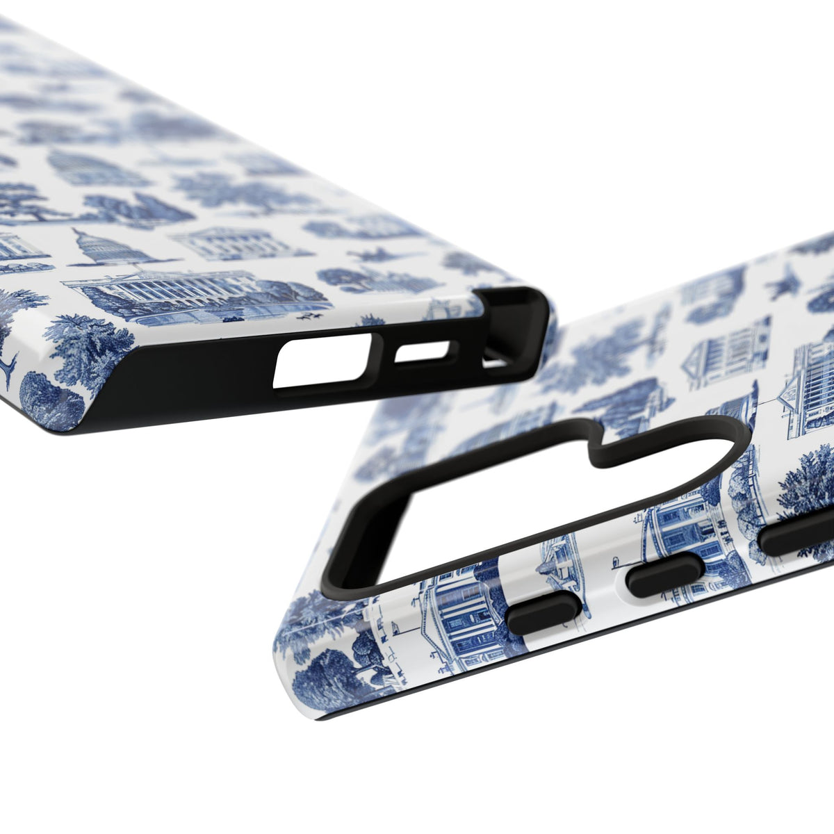 Washington DC Toile Phone Case — Blue Scenic Capitol Protective Tough Case