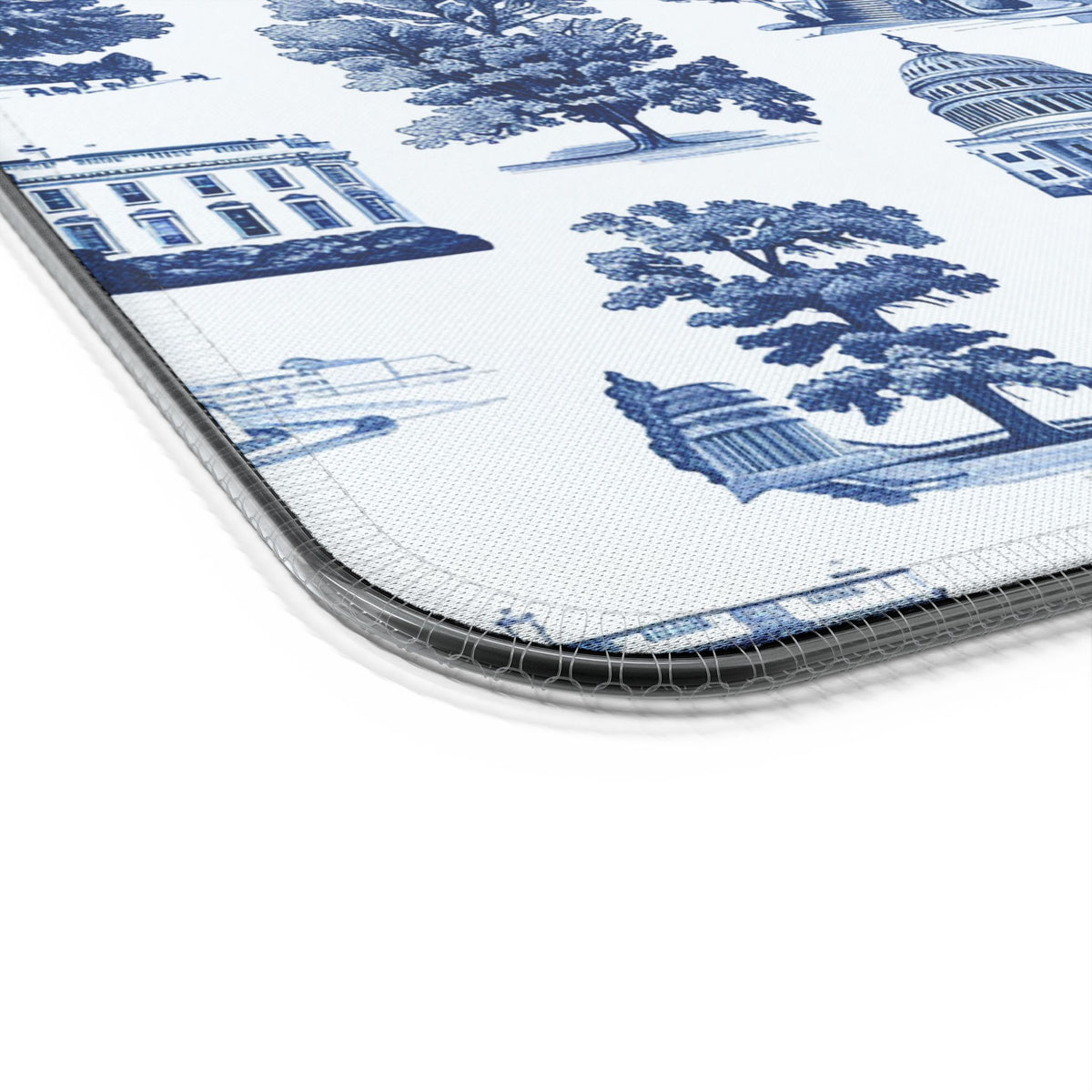 Blue Toile LED Gaming Mouse Pad with Wireless Charger — Extended RGB Desk Mat