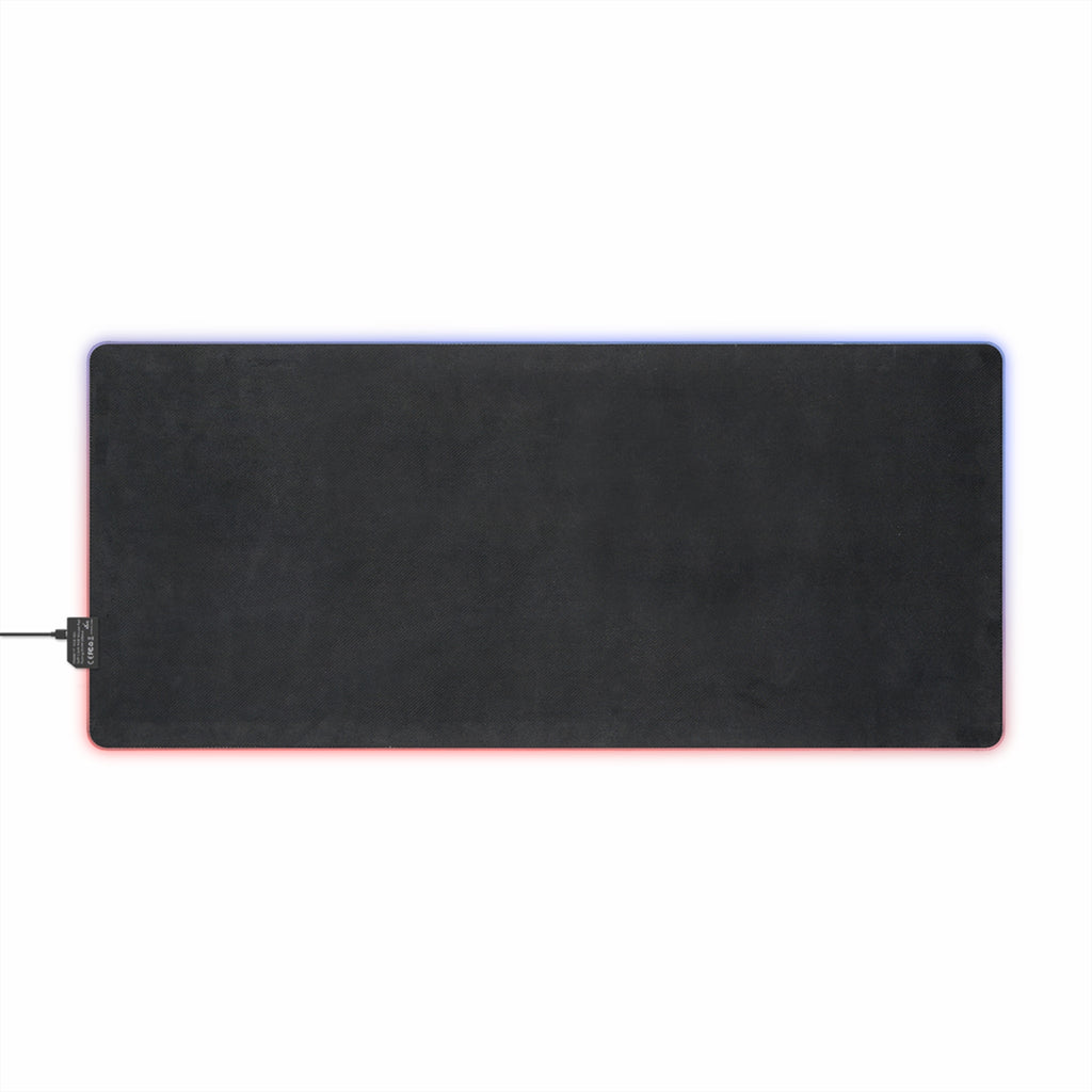 Blue Floral LED Gaming Mouse Pad — RGB Extended Desk Mat