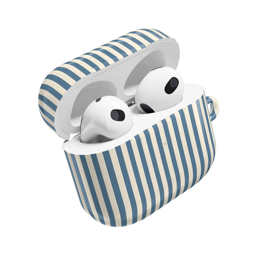 AirPod Case — Blue Toile Cityscape Pattern