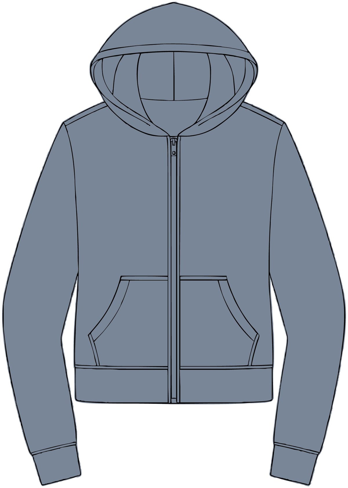 Women’s V.I.T. Fleece Full-Zip Hoodie — Monogram Logo Zip-Up Hooded Sweatshirt
