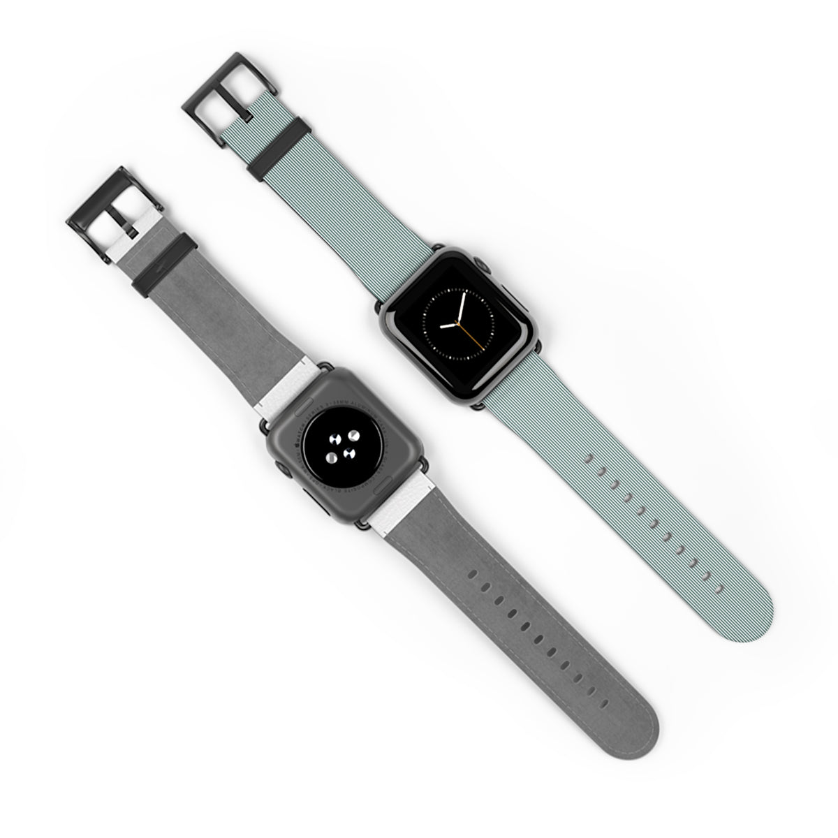 Seafoam Ribbed Silicone Watch Band — Comfortable Replacement Strap for Smartwatches