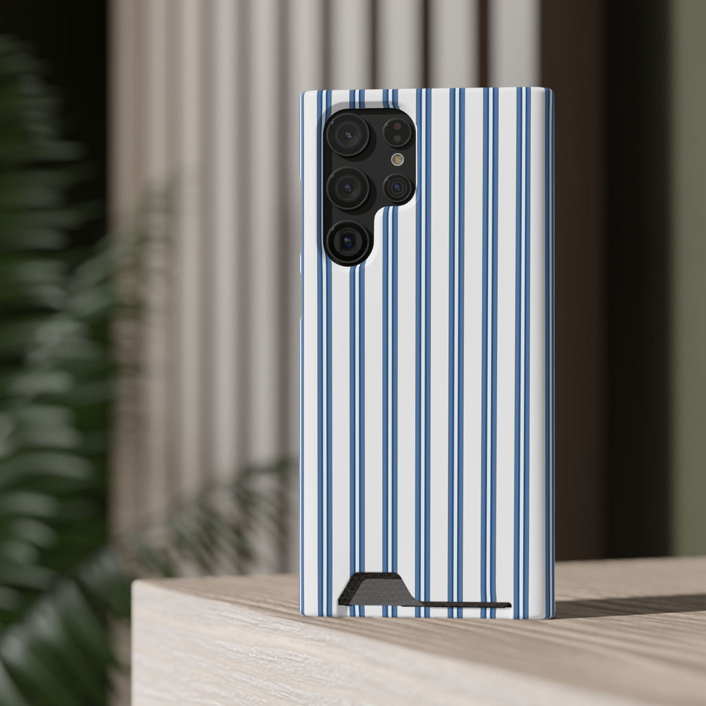 Blue Floral Card Holder Phone Case
