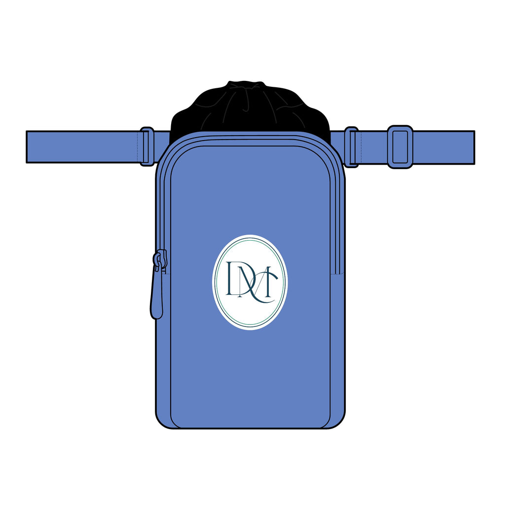 Hydration Crossbody Pack — Matte Oxford Water Bottle Sling with Drawstring Top
