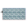 LED Gaming Mouse Pad — RGB Edge Large Desk Mat (Blue Stripe Pattern)