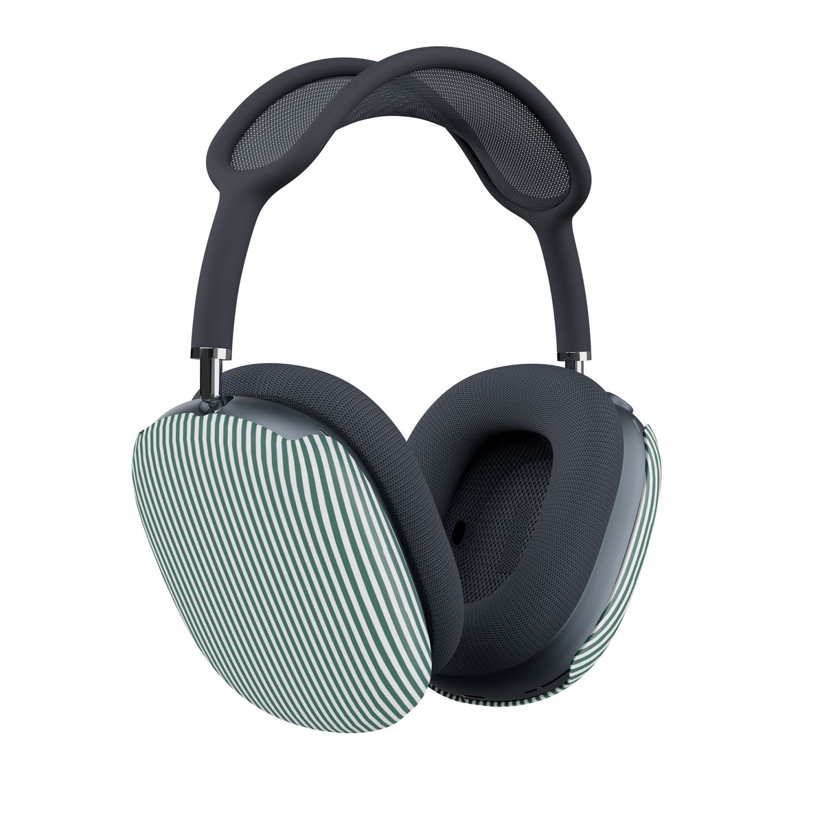 Grid Pattern AirPods Max Covers — Navy Blue Checked Headphone Skins