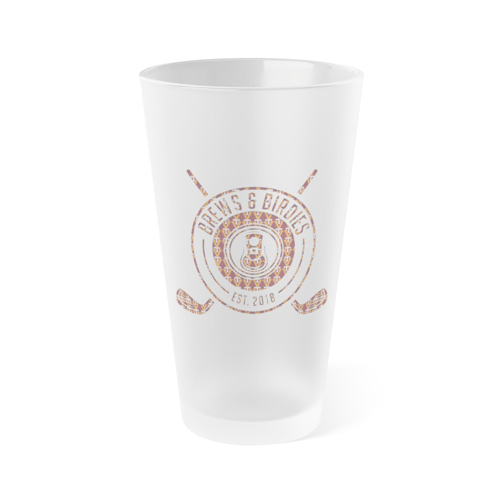 Frosted 16oz Pint Glass – Vintage Hockey Crest