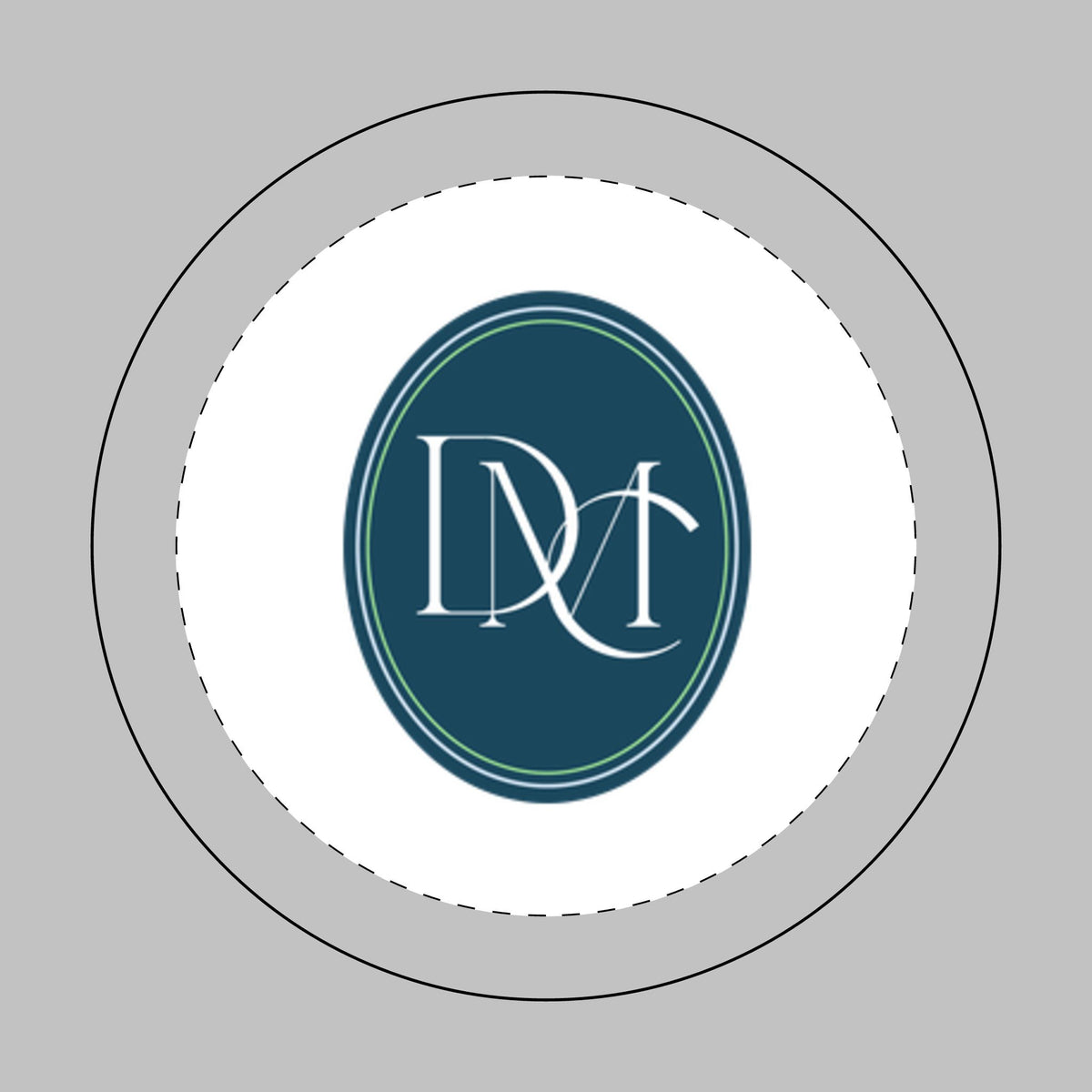 Monogram Phone Grip — Elegant DM Initials Circle Grip