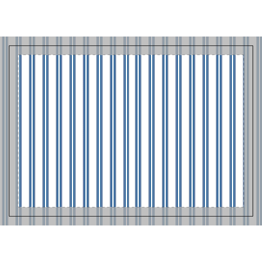 Nautical Blue Stripe Poly Twill Pillow