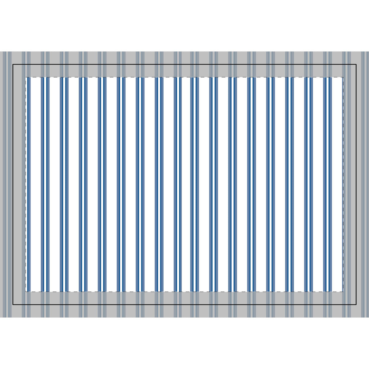 Nautical Blue Stripe Poly Twill Pillow