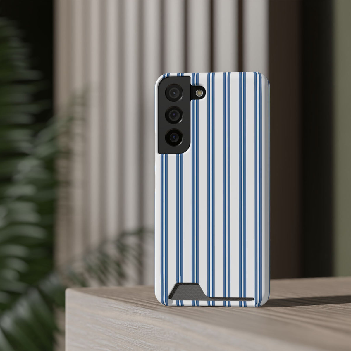 Blue Floral Card Holder Phone Case