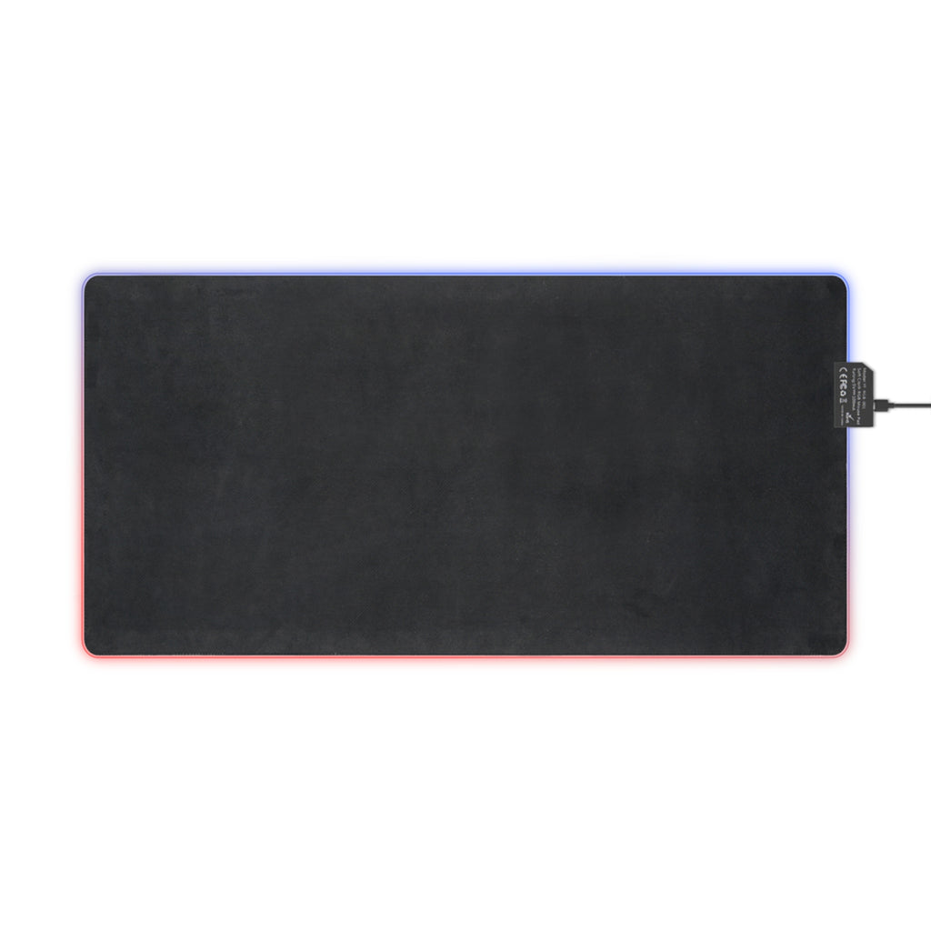 Blue Floral LED Gaming Mouse Pad — RGB Extended Desk Mat