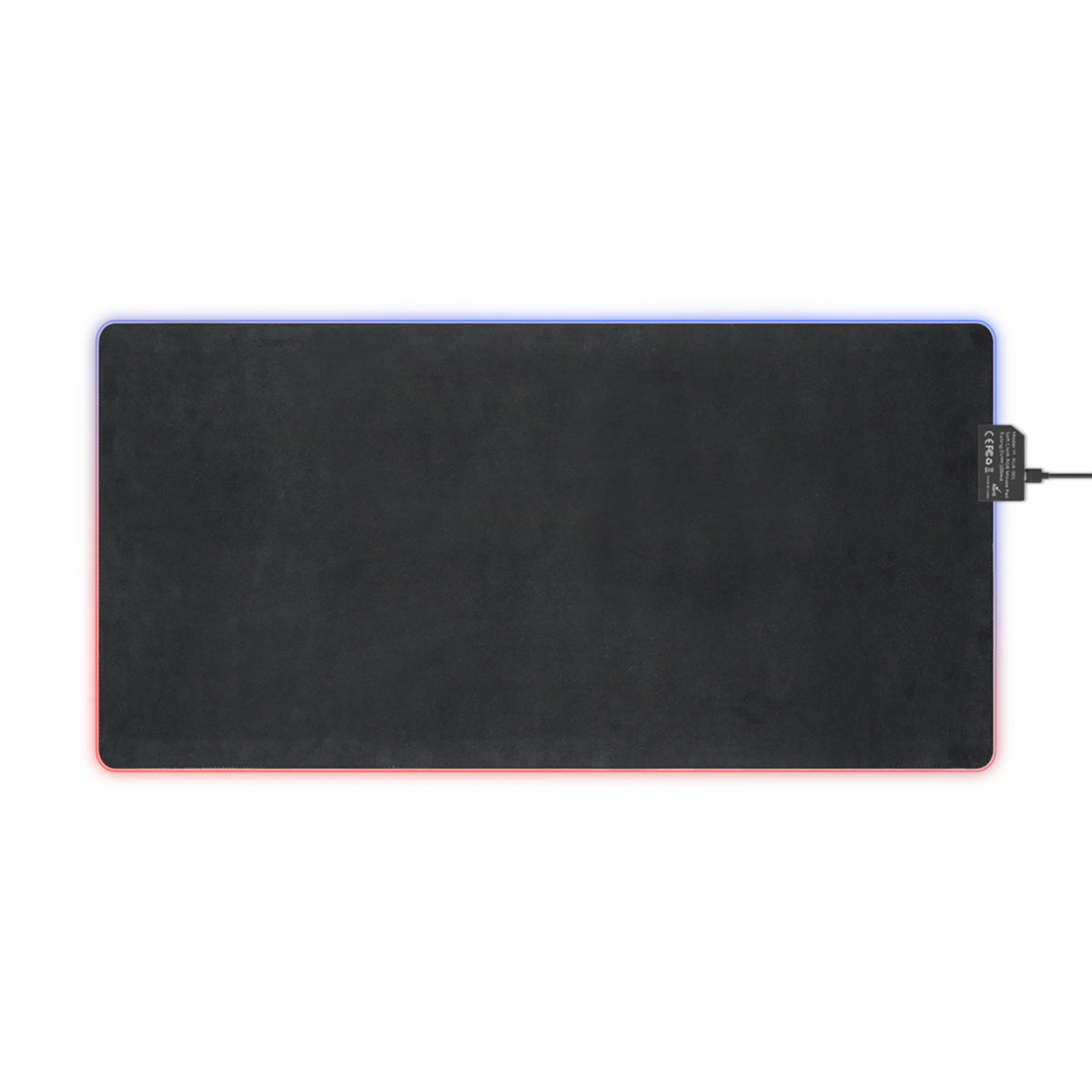 Blue Floral LED Gaming Mouse Pad — RGB Extended Desk Mat