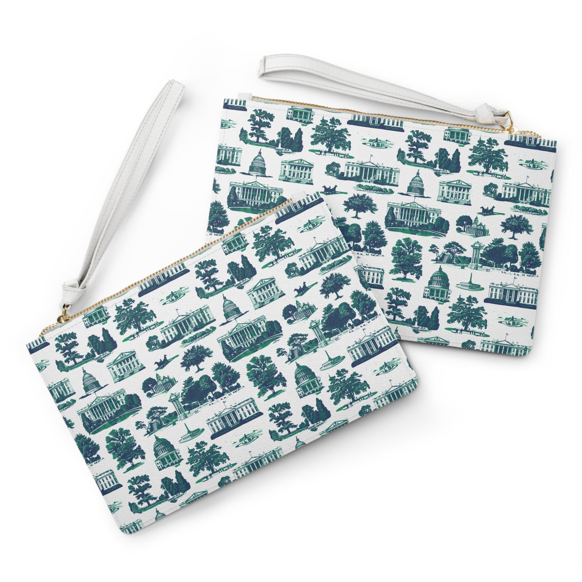 Washington D.C. Landmark Pattern Clutch Bag