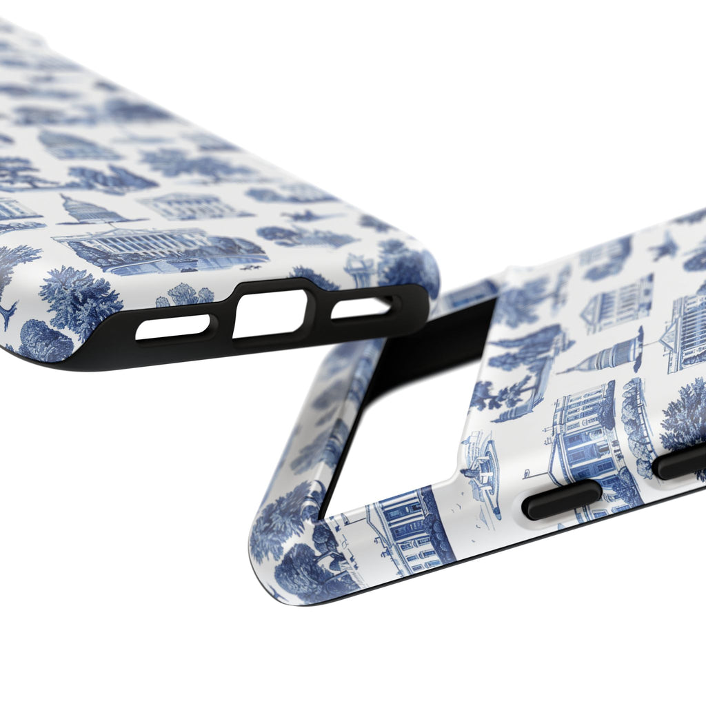 Washington DC Toile Phone Case — Blue Scenic Capitol Protective Tough Case