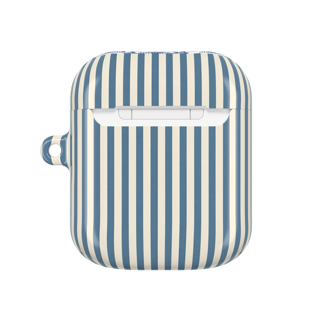 AirPod Case — Blue Toile Cityscape Pattern