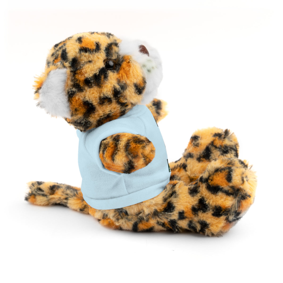 Plush Bear with Plaid Monogram Tee — Personalized Initial 'B' Stuffed Animal Gift