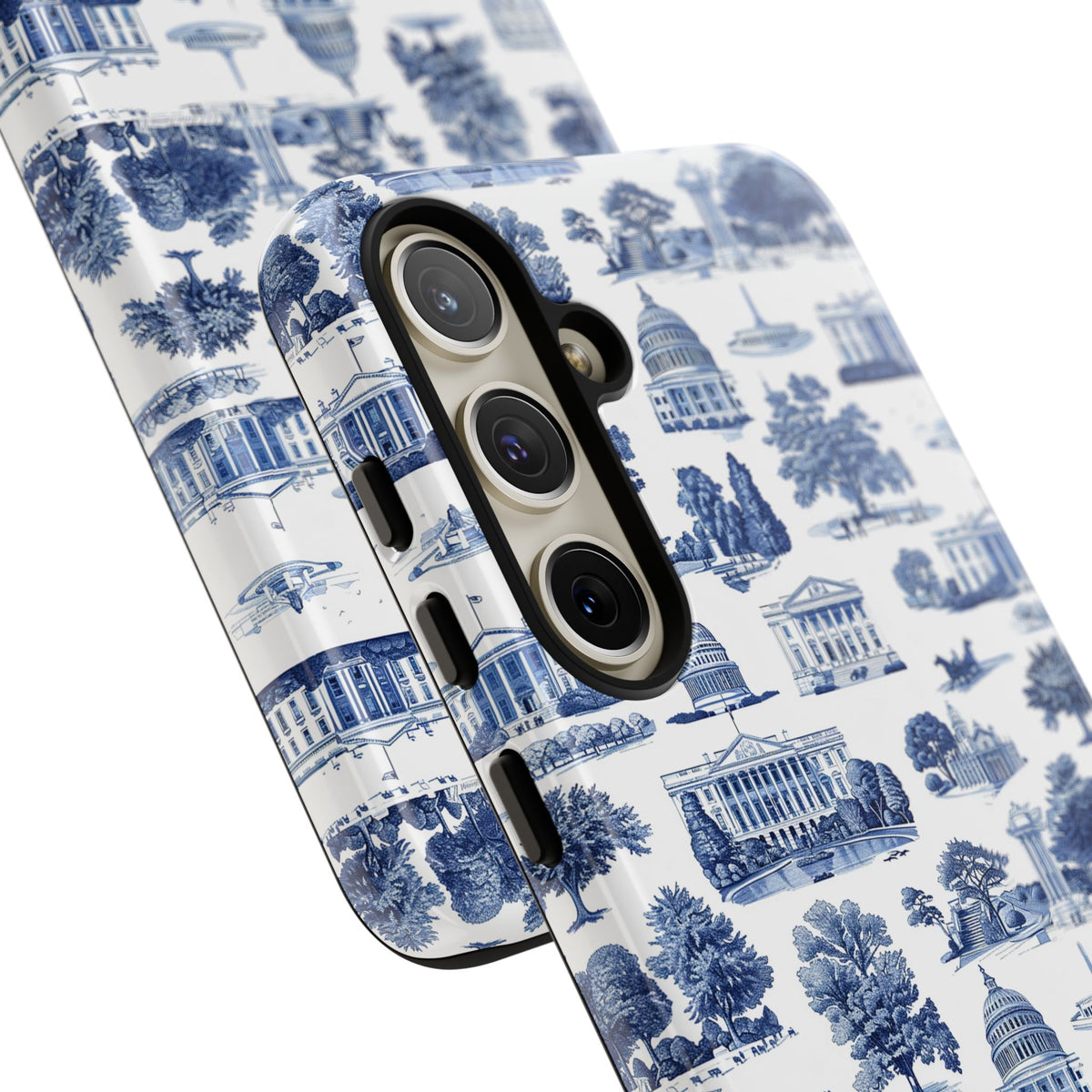 Washington DC Toile Phone Case — Blue Scenic Capitol Protective Tough Case