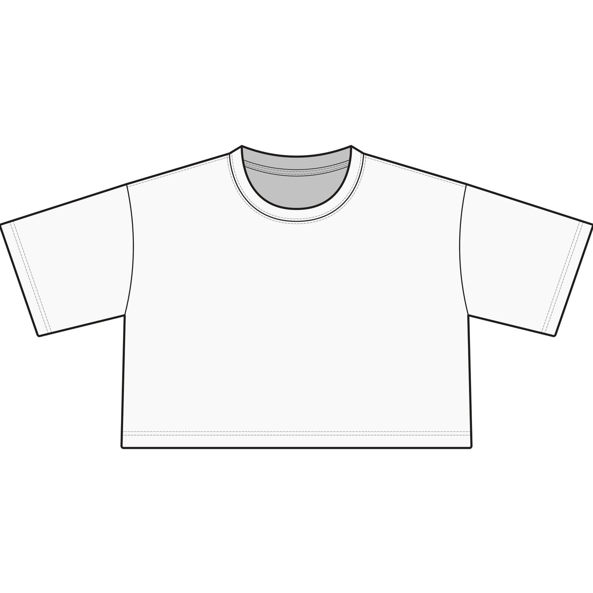 Cropped T-Shirt — Yellow Block 'M' College Style Crop Top