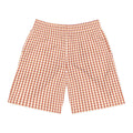 Men's Jogger Shorts — Retro Orange Checker All-Over Print