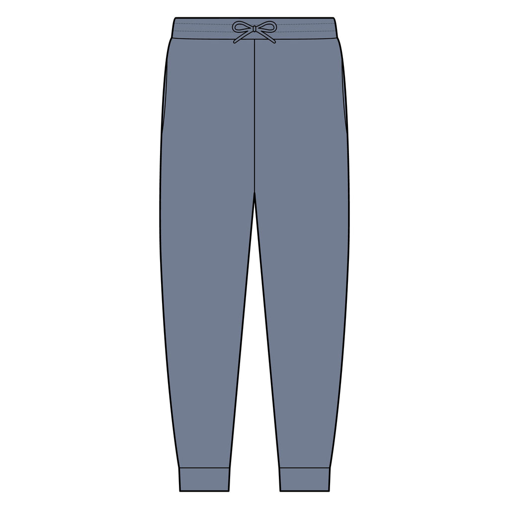 Olive Mini Logo Joggers — Casual Tri-Fleece Sweatpants