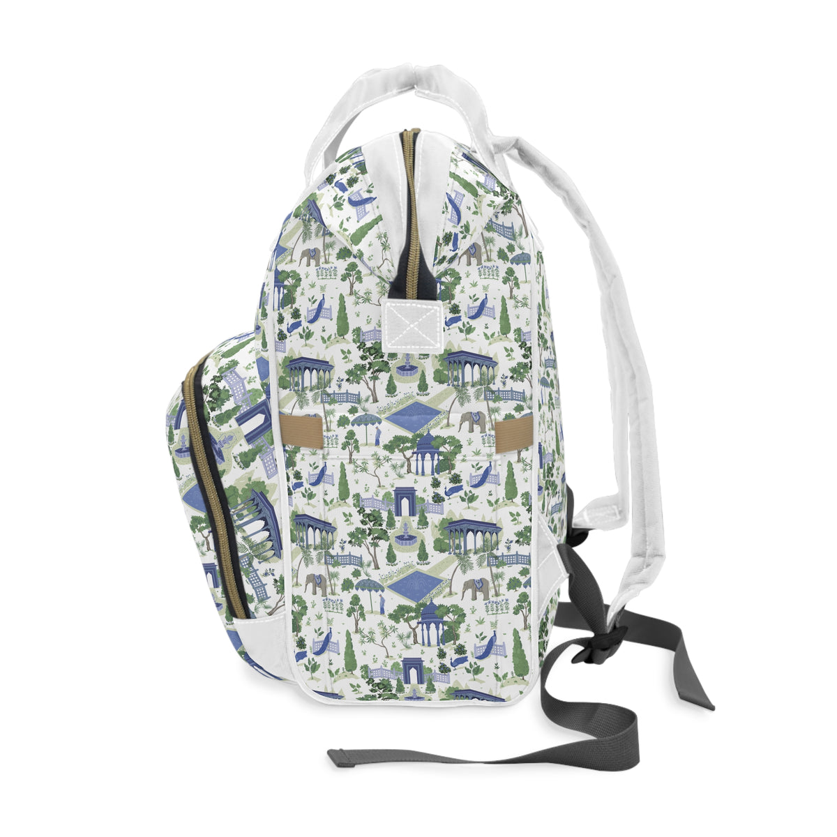 Scenic Toile Diaper Backpack — Multifunctional Baby Changing Bag