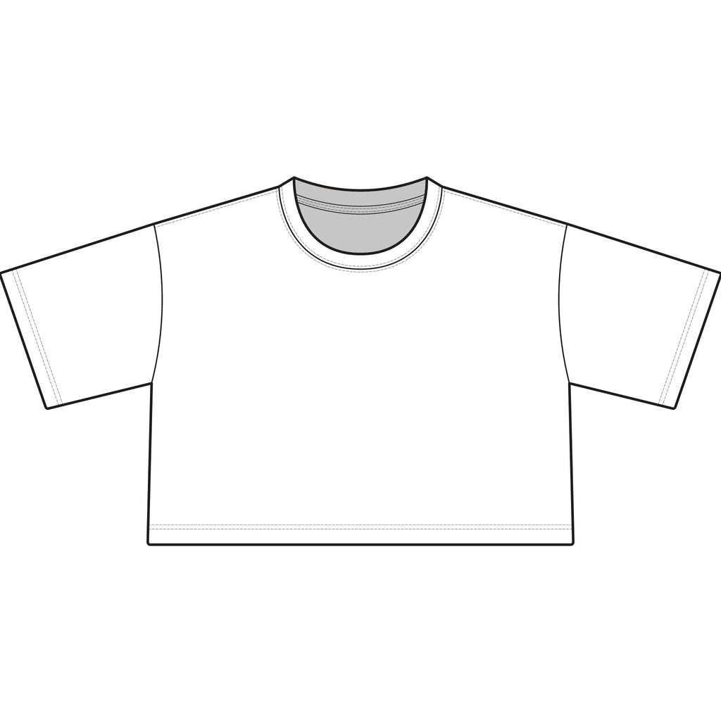Sheep Crest Crop Tee — Women's Lamb Emblem Graphic Crop Top
