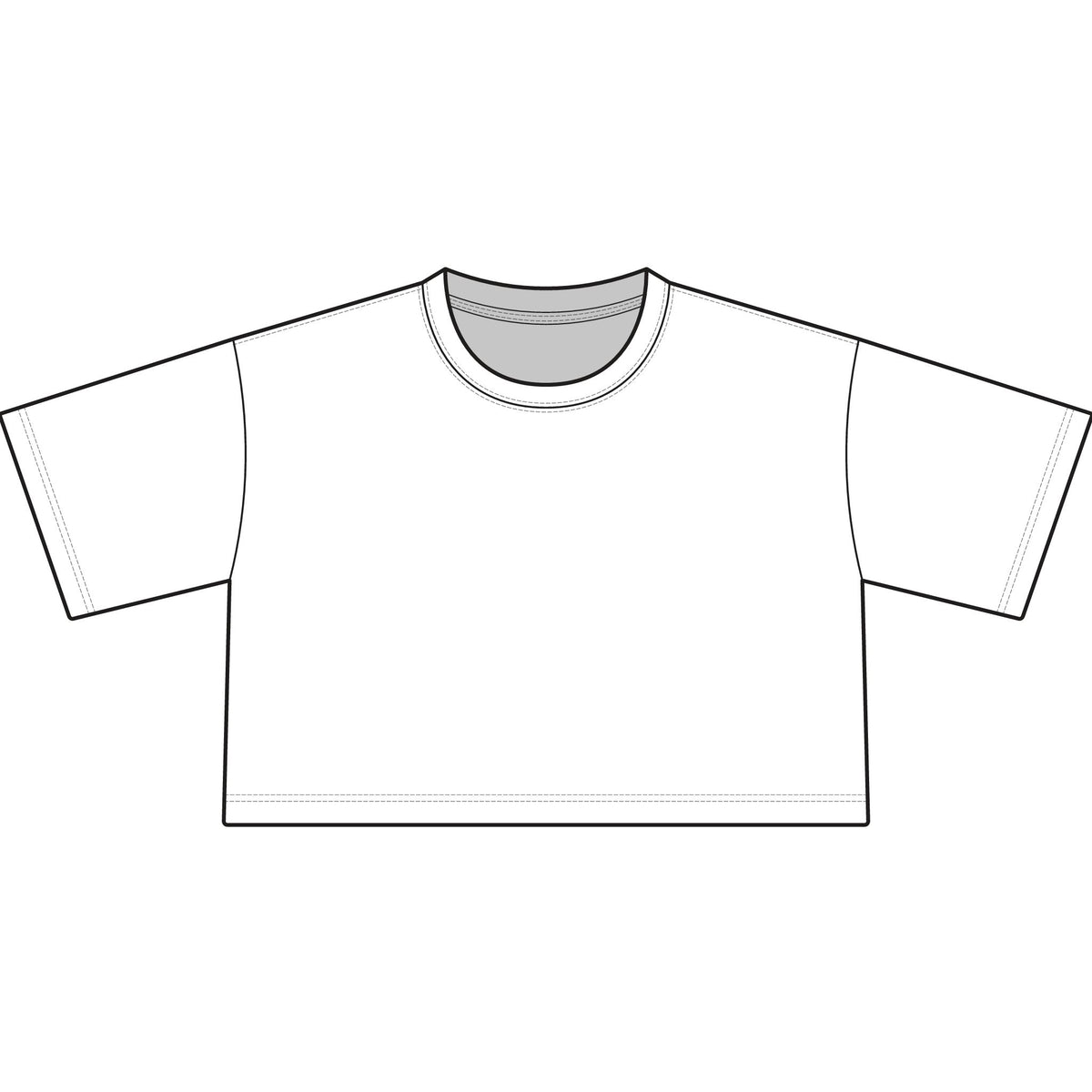 Sheep Crest Crop Tee — Women's Lamb Emblem Graphic Crop Top