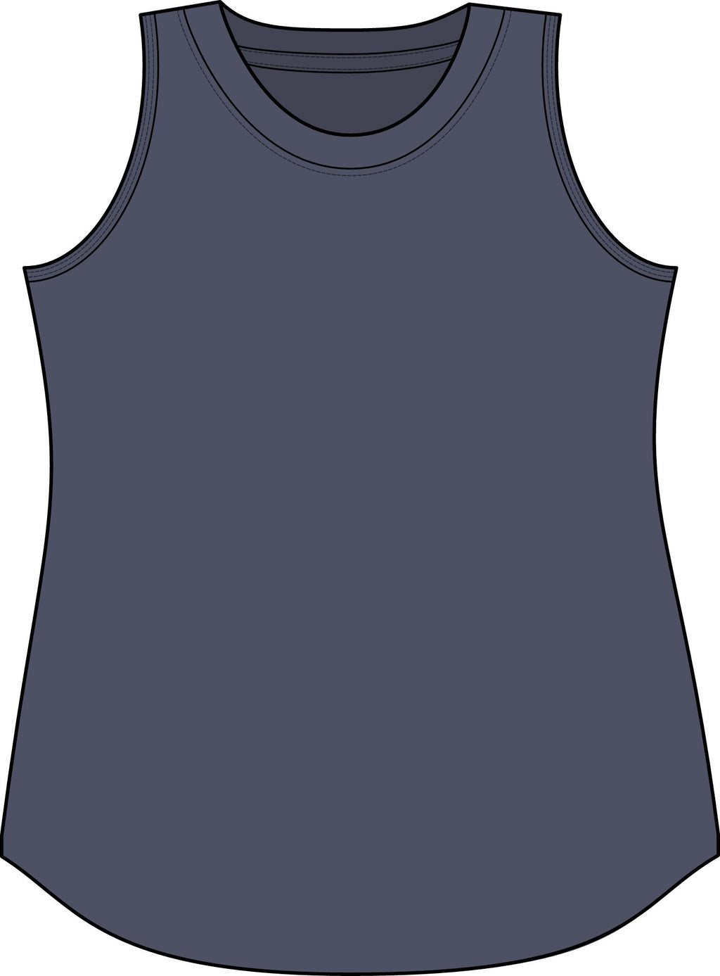 M Block Women's Relaxed Tank Top — Collegiate Yellow Logo Muscle Tee