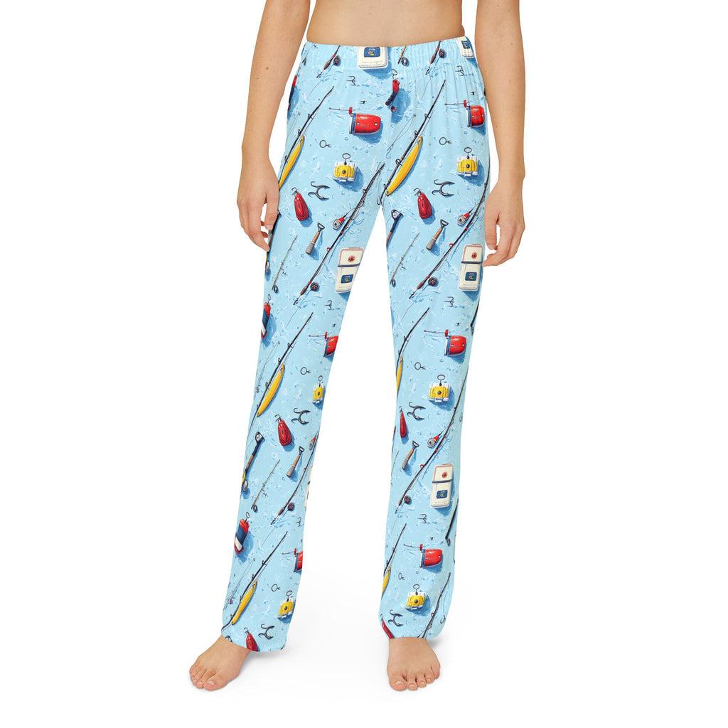 Kids Lounge Pants — Fun Fishing Pattern Pajama Bottoms