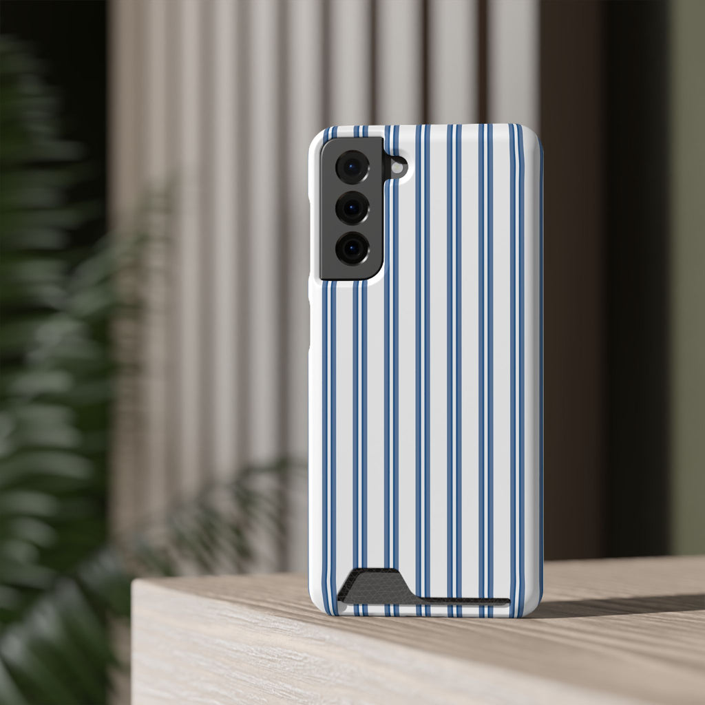 Blue Floral Card Holder Phone Case